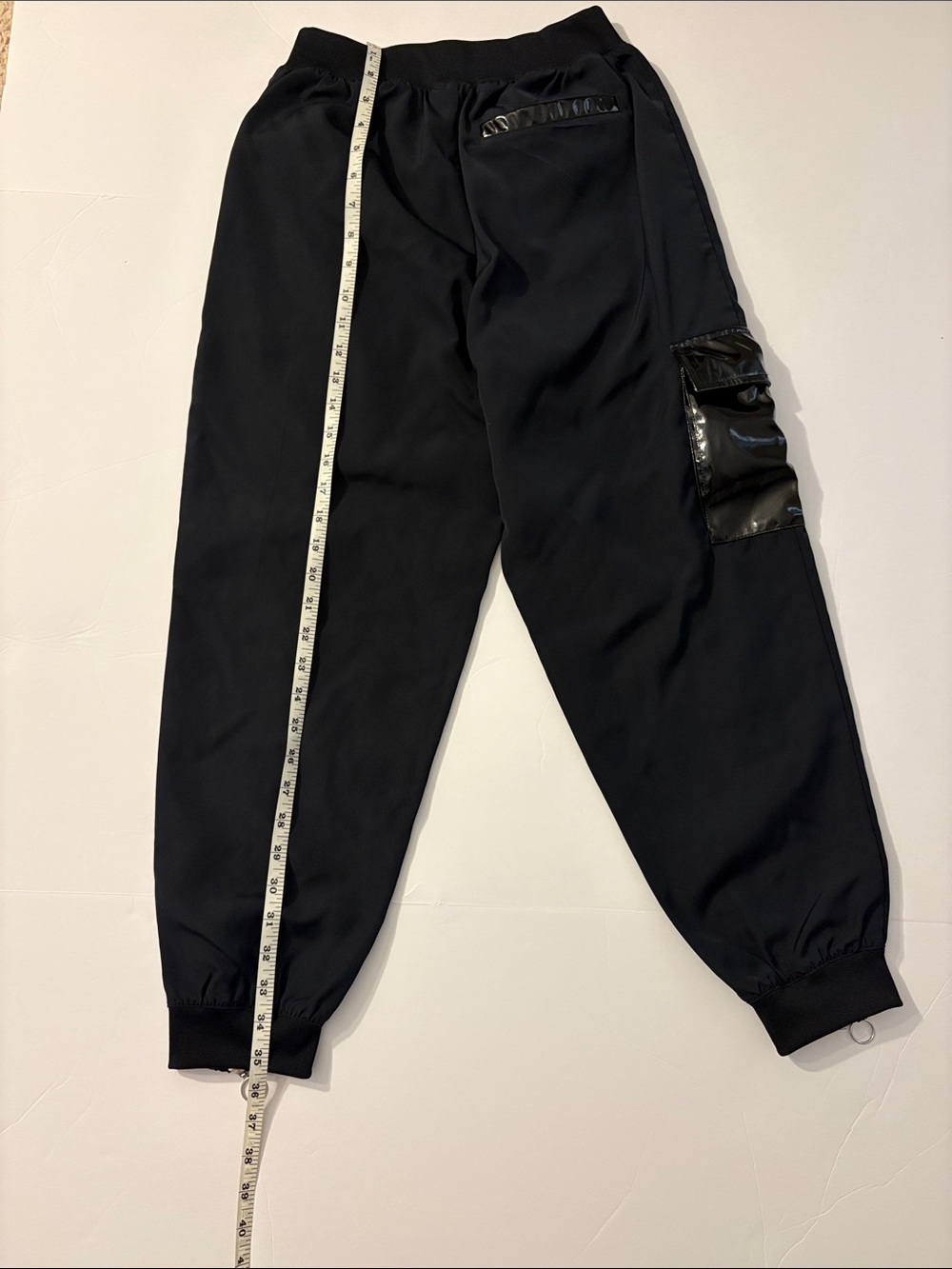 Nike Black Jogger Sweatpants with Silver Zippers - Picture 6 of 10